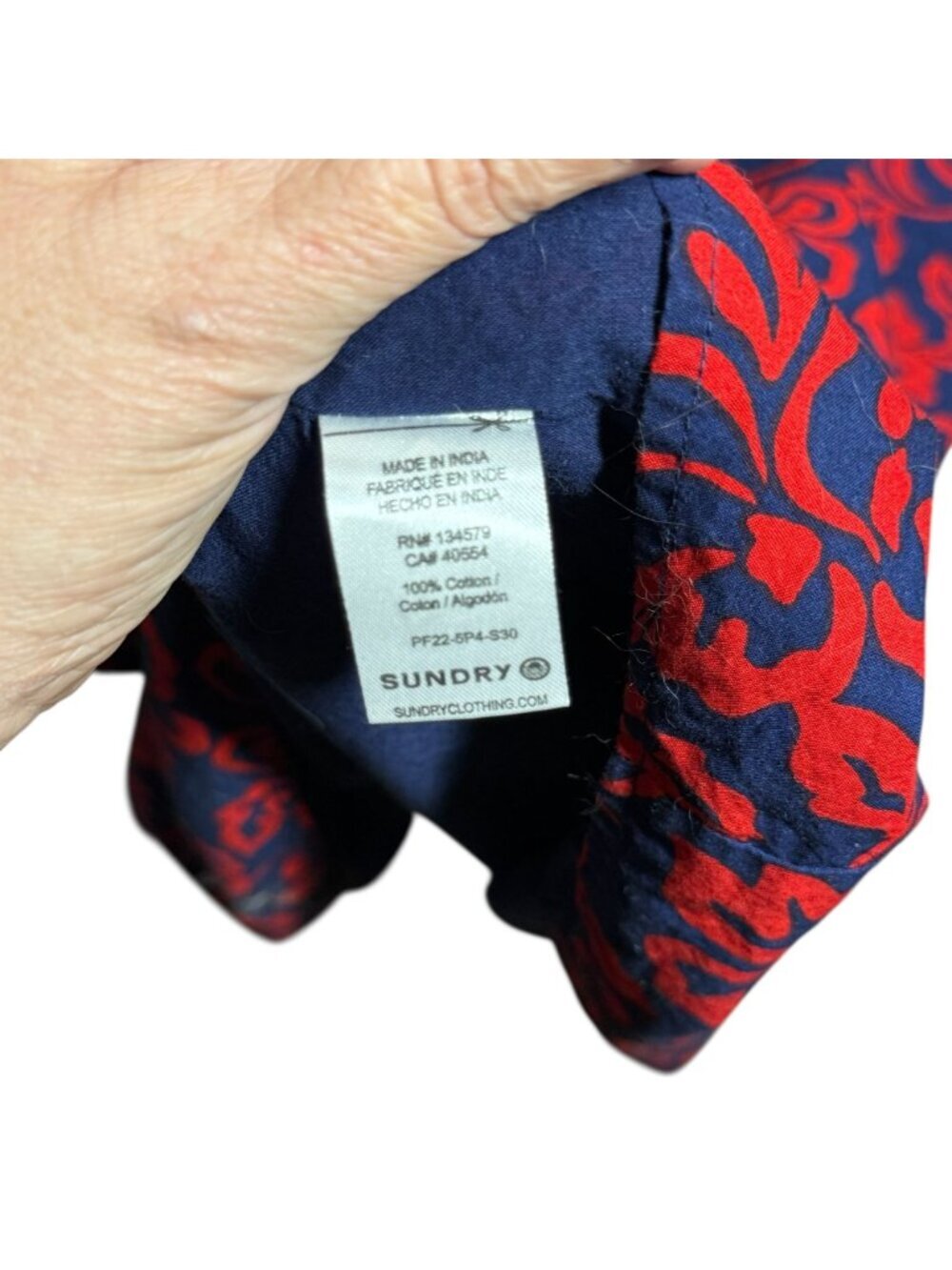 Anthropologie Sundry ALoha Navy & Red Floral Strapless Maxi Dress With Smocked 2 - Picture 7 of 8